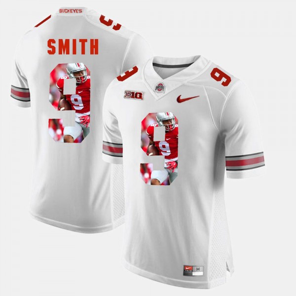 Ohio State Buckeyes Devin Smith Men's #9 White Pictorial Fashion College Football Jersey 2404PHWA4